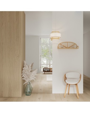 Etagère murale en rotin