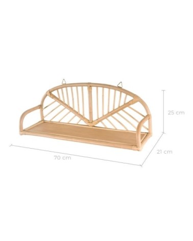 Etagère murale en rotin