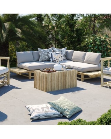 Table basse de jardin  rectangulaire 90x50cm en teck