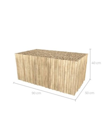 Table basse de jardin  rectangulaire 90x50cm en teck