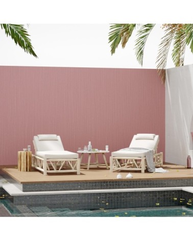 Table d'appoint de jardin ronde  en rondins de teck D30 cm