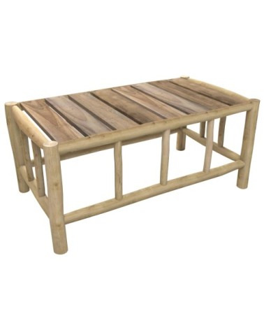 Table basse de jardin rectangulaire en teck