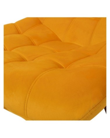 Fauteuil en velours jaune