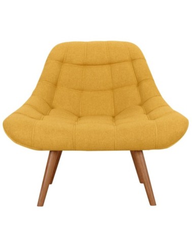 Fauteuil en tissu jaune