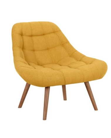 Fauteuil en tissu jaune