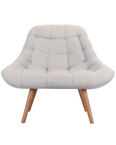 Fauteuil en tissu gris clair