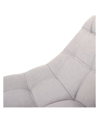 Fauteuil en tissu gris clair