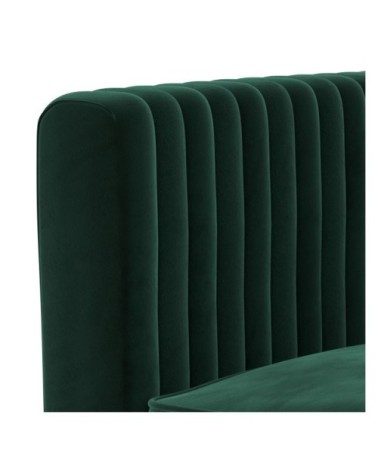 Fauteuil en velours vert foncé