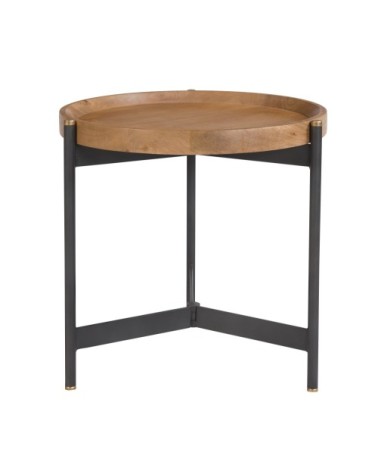 Table d'appoint ronde en bois D49 cm