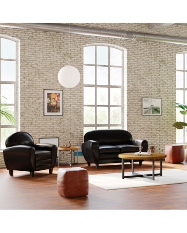 Table d'appoint ronde en bois D49 cm