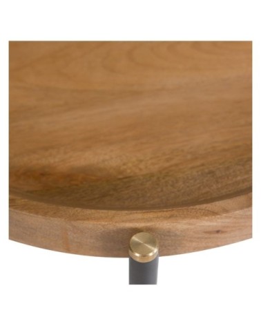 Table d'appoint ronde en bois D49 cm