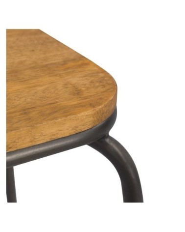 Tabouret de bar 75 cm en bois (lot de 2)