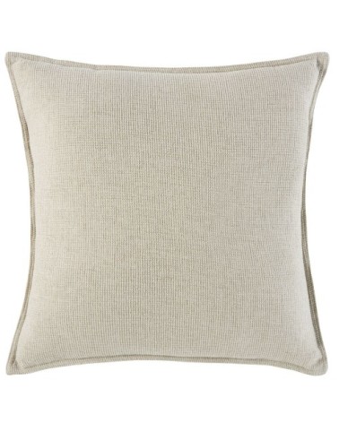 Coussin en velours écru 45x45, OEKO-TEX®