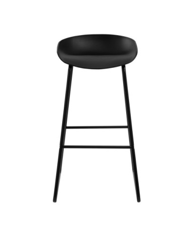 Chaise de bar noire H76cm (lot de 2)
