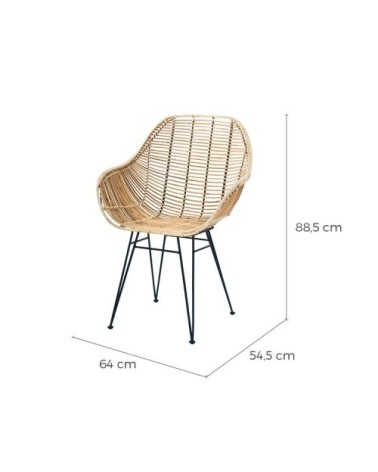 Fauteuil en rotin naturel