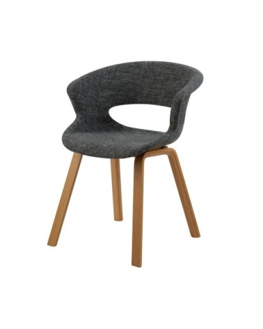 Chaise en tissu gris foncé