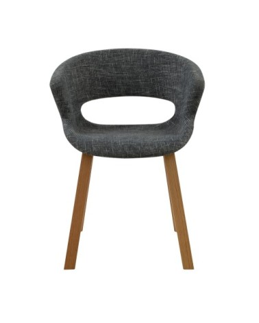 Chaise en tissu gris foncé