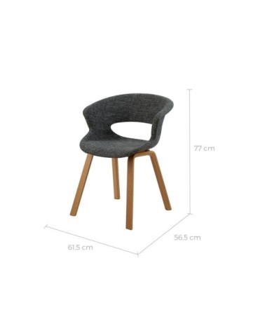 Chaise en tissu gris foncé