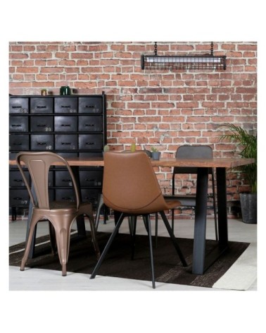 Chaise en métal cuivre (lot de 2)