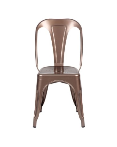 Chaise en métal cuivre (lot de 2)