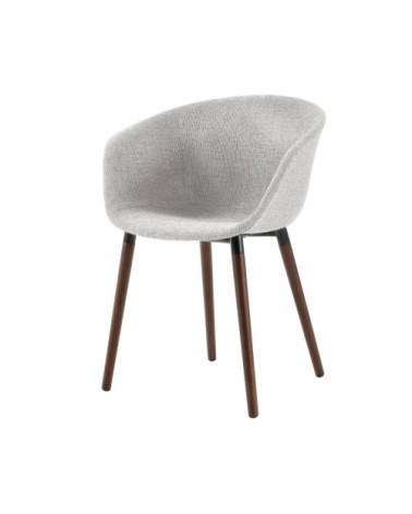 Chaise en tissu gris clair