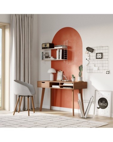 Chaise en tissu gris clair