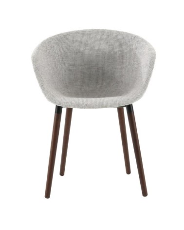 Chaise en tissu gris clair