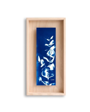 Cadre en bois cyanotype eucalyptus 40x20cm