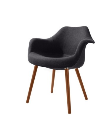 Chaise en tissu gris foncé