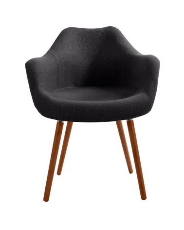 Chaise en tissu gris foncé