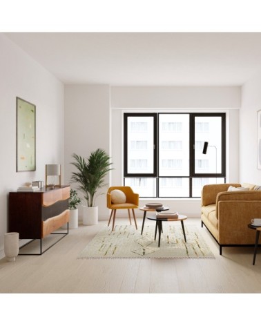 Chaise avec accoudoirs en velours jaune moutarde (lot de 2)