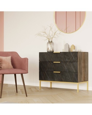 Commode trois tiroirs en ardoise