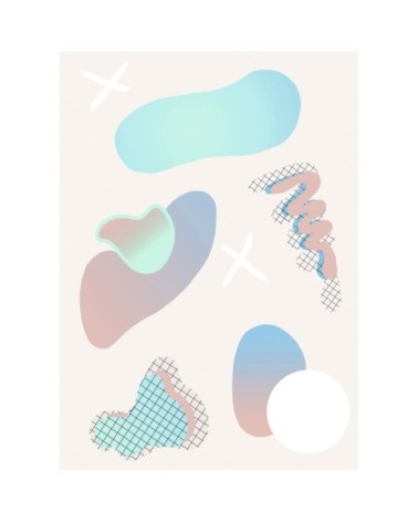 Poster en papier multicolore 50x70 cm