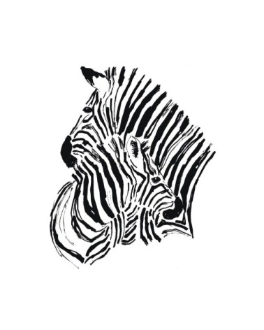 Poster en papier noir et blanc 40x50 cm