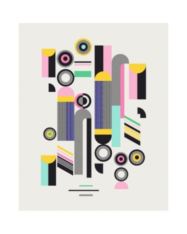 Poster en papier multicolore 40x50 cm