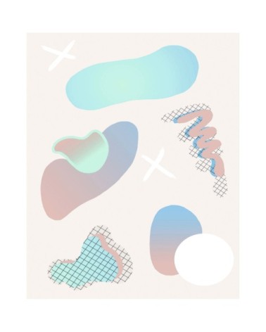 Poster en papier multicolore 40x50 cm