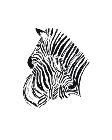 Poster en papier noir et blanc 50x70 cm