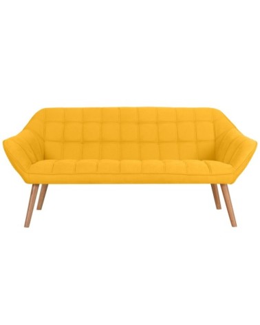 Canapé 3 places en tissu jaune
