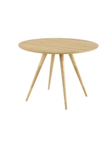 Table ronde 4 personnes en bois clair D105 cm