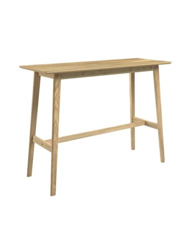 Table de bar rectangulaire 4 personnes en bois clair 120 cm