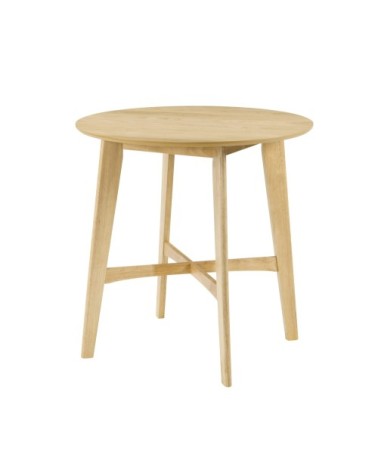 Table de bar ronde 4 personnes en bois clair D90 cm