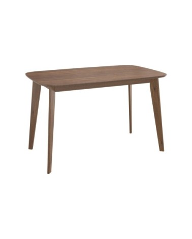 Table rectangulaire 6 personnes en bois foncé 120 cm