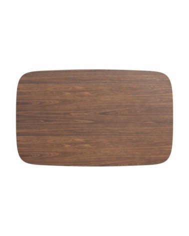 Table rectangulaire 6 personnes en bois foncé 120 cm