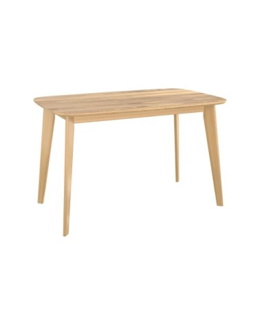 Table rectangulaire 6 personnes en bois clair 120 cm