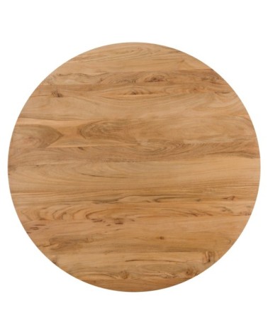 Table à manger ronde 140 cm en bois d'acacia, 8 personnes