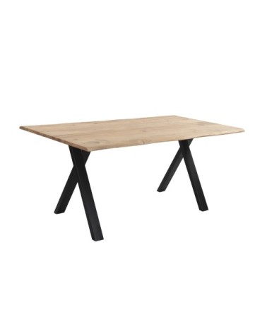 Table à manger rectangulaire en bois, 6-8 personnes