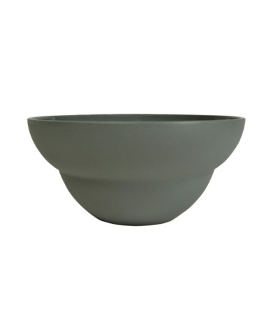 Coupelle en porcelaine gris 14 cm - Lot de 6