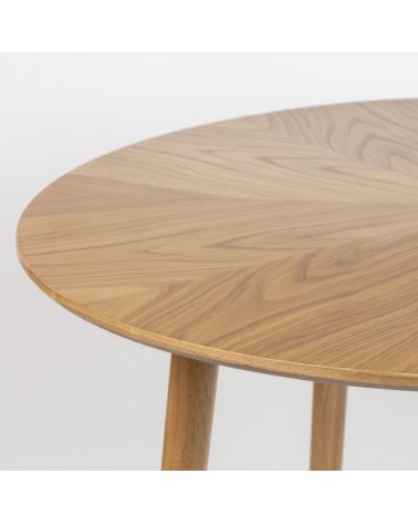 Table à manger ronde en bois D120cm bois clair