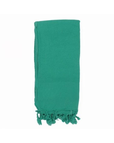 Fouta vintage 100% coton avec franges menthe 95x170cm