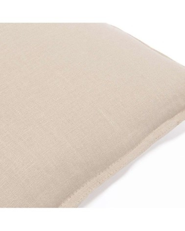 Coussin en lin lavé beige 45x45
